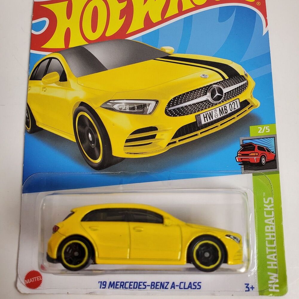 Hot Wheels Mercedes Benz A Class '19 Yellow HW Hatchbacks Diecast 1:64